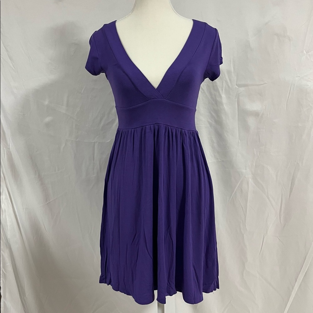 Aritzia talula v-neck mini dress sz medium purple